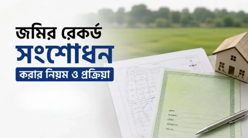 জমির রেকর্ড সংশোধন করার নিয়ম ও প্রক্রিয়া
